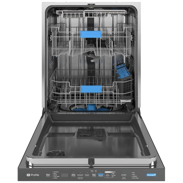 GE Profile PDP755SYVFS Dishwasher, 24 inch Exterior Width, 42 dB Decibel Level, Fully Integrated, Stainless Steel (Interior), 6 Wash Cycles, 16 Capacity (Place Settings), Hard Food Disposal, Wifi Enabled, Stainless Steel colour