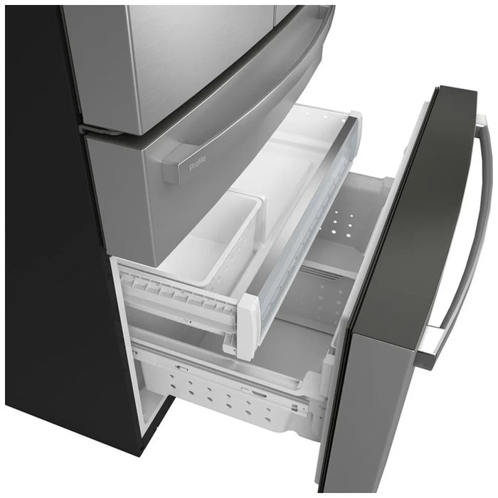 GE Profile PGE29BYTFS French Door Refrigerator, 36 inch Width, 28.7 cu. ft. Capacity, Water Dispenser (Interior), Ice Dispenser (Freezer Located), Stainless Steel colour