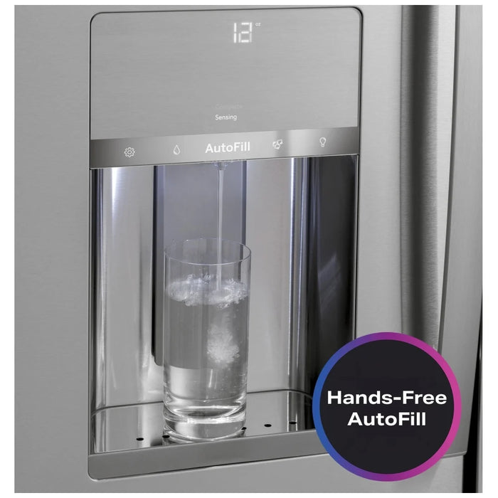 GE Profile PGE29BYTFS French Door Refrigerator, 36 inch Width, 28.7 cu. ft. Capacity, Water Dispenser (Interior), Ice Dispenser (Freezer Located), Stainless Steel colour