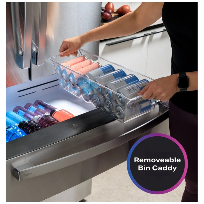 GE Profile PGE29BYTFS French Door Refrigerator, 36 inch Width, 28.7 cu. ft. Capacity, Water Dispenser (Interior), Ice Dispenser (Freezer Located), Stainless Steel colour