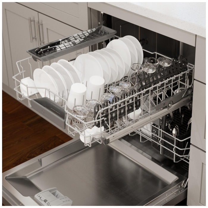 CLEARANCE OUT OF BOX Bosch 300 Series SGE53B55UC Dishwasher, 46 dB Decibel Level, Full Console, Stainless Interior, 6 Wash CYCLES, 2 Loading Racks, Wifi Enabled, Stainless Steel colour ADA Compliant
