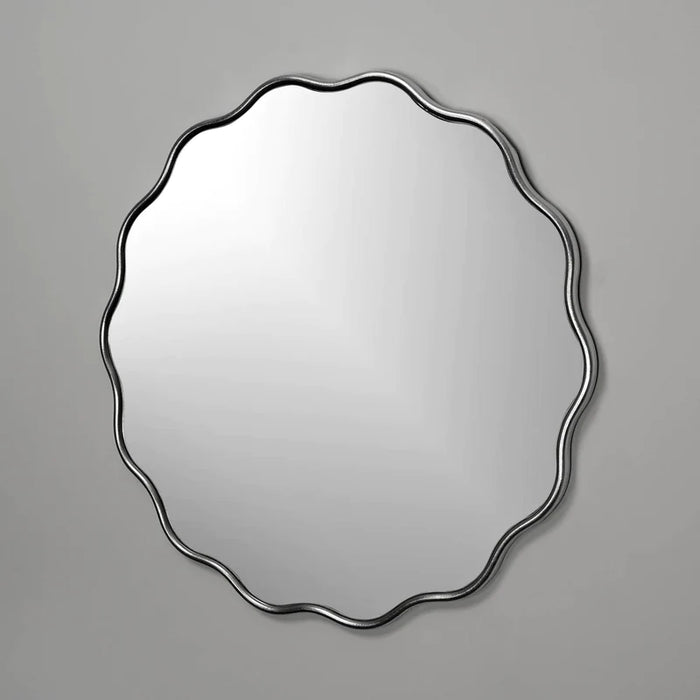 Image of Sabrina Silver Mirror, 32 VM220721-SILVER-32, a 32-inch silver mirror with a sleek modern design.