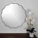 Sabrina Silver Mirror, 32 inches, sleek design with silver finish.