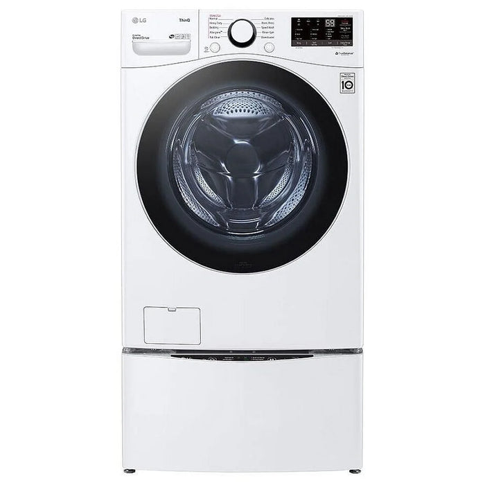 LG WM3600HWA Front Load Washer, ENERGY STAR Certified, 5.2 cu. ft. Washer Capacity, 10 Wash Cycles, 5 Temperature Settings, Steam Clean, 1300 RPM Washer Spin Speed, Wifi Enabled, White