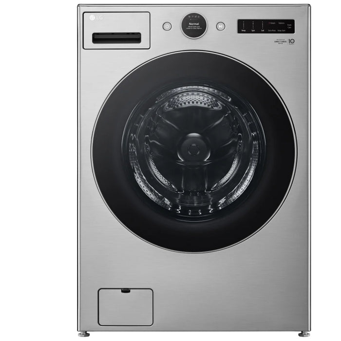 LG WM5500HVA Front Load Washer, ENERGY STAR Certified, 5.2 cu. ft. Washer Capacity, 25 Wash Cycles, 5 Temperature Settings, Steam Clean, 1300 RPM Washer Spin Speed, Wifi Enabled, Graphite Steel