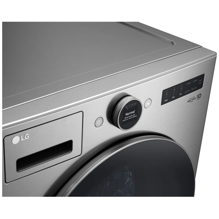 LG WM5500HVA Front Load Washer, ENERGY STAR Certified, 5.2 cu. ft. Washer Capacity, 25 Wash Cycles, 5 Temperature Settings, Steam Clean, 1300 RPM Washer Spin Speed, Wifi Enabled, Graphite Steel