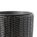 Rolland XL Rattan Planter in Black color, measuring 35.4 inches in diameter.