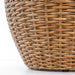 Rolland XL Rattan Planter in Light Brown color, measuring 35.4 inches in width.