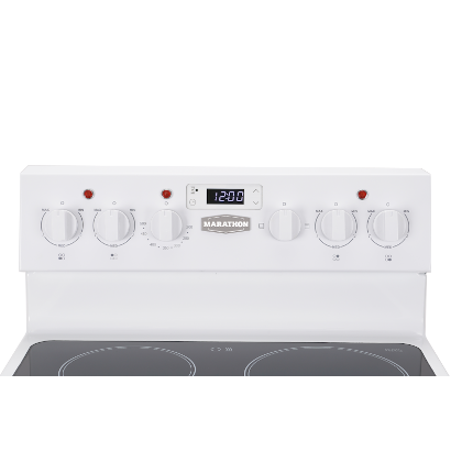 Marathon 24 inches Electric Range With Schott Ceran Smooth Top in White - Model MER245W-1.