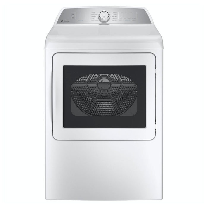 GE Profile 7.4 Cu Ft Electric Dryer White - PTD60EBMRWS