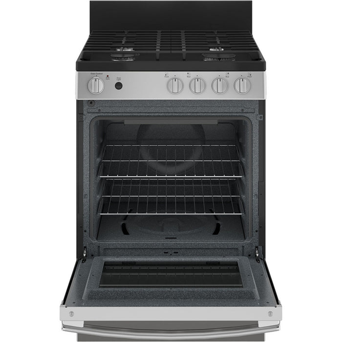 GE 24" Gas Slide-in Range With Removable Storage Drawer Stainless Steel - JCGAS640RMSS