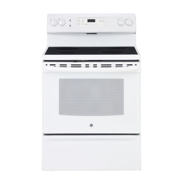 GE 30" Electric Freestanding Range With Storage Drawer White JCB635DKWW