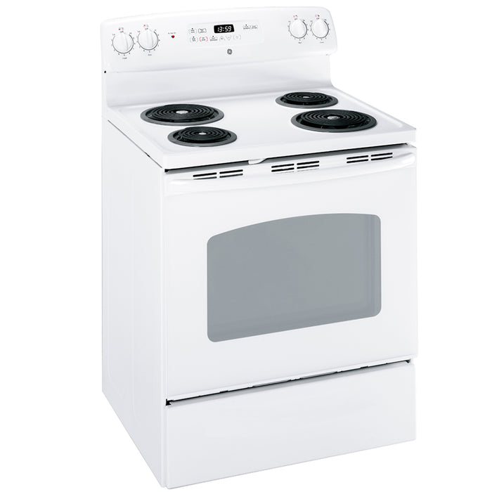 GE 30" Electric Freestanding Range With Storage Drawer White - JCBP240DMWW