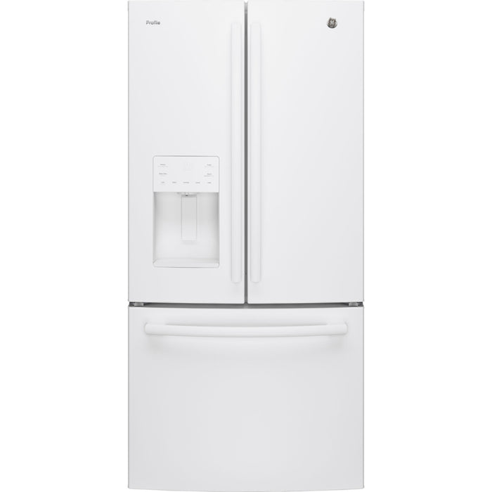 GE Profile 23.5 Cu. Ft. Energy Star French Door Refrigerator With Space Saving Icemaker White - PFE24HGLKWW