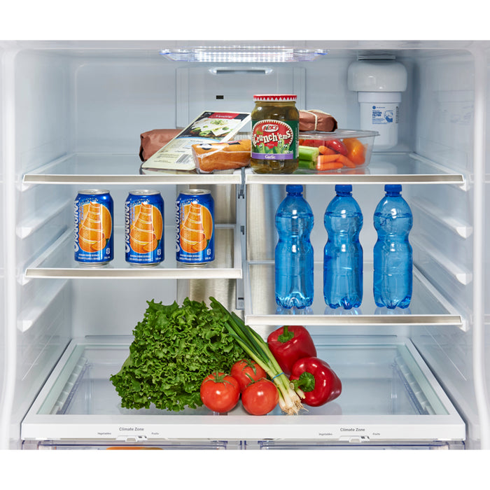 GE Profile 23.5 Cu. Ft. Energy Star French Door Refrigerator With Space Saving Icemaker White - PFE24HGLKWW