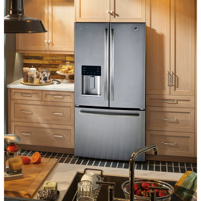 GE Profile 17.5 Cu. Ft. Refrigerator Fingerprint Resistant Stainless Steel - PYE18HYRKFS