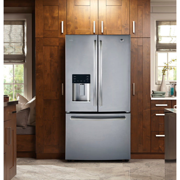 GE Profile 17.5 Cu. Ft. Refrigerator Fingerprint Resistant Stainless Steel - PYE18HYRKFS