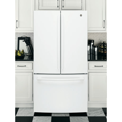 GE 27 Cu.ft, French Door Refrigerator White- GNE27JGMWW