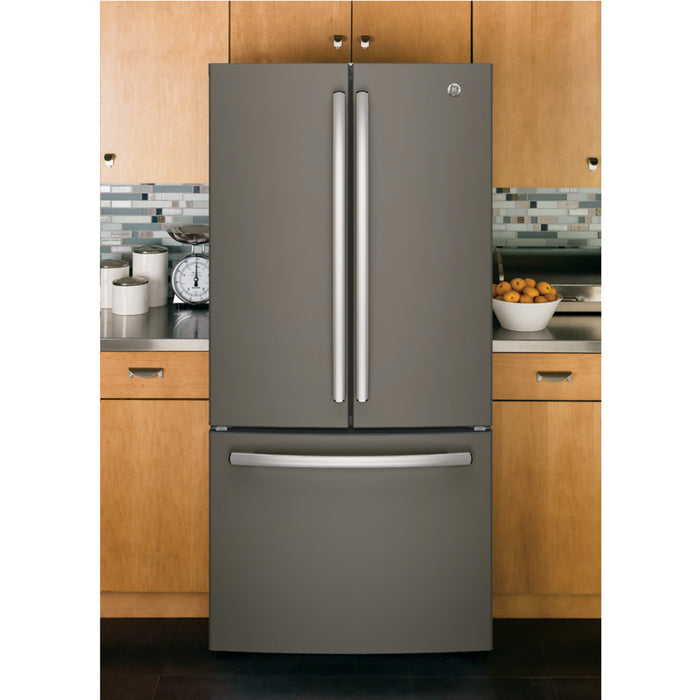 GE 18.6 Cu. Ft. Counter-depth French-door Refrigerator Slate - GWE19JMLES