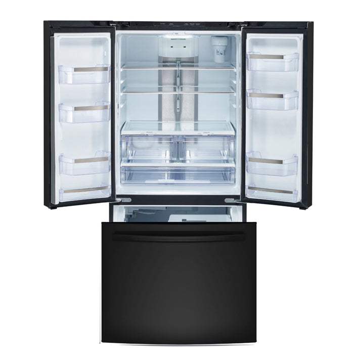 GE Profile 24.5 Cu. Ft. Energy Star French Door Refrigerator With Factory Installed Icemaker Black - PNE25NGLKBB