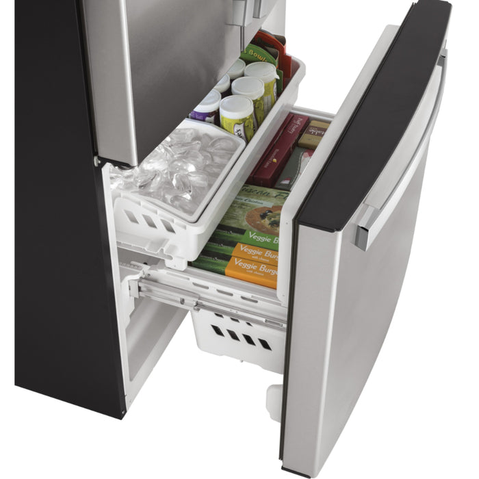 GE 18.6 Cu. Ft. Counter-depth French-door Refrigerator Fingerprint Resistant Stainless Steel - GWE19JYLFS