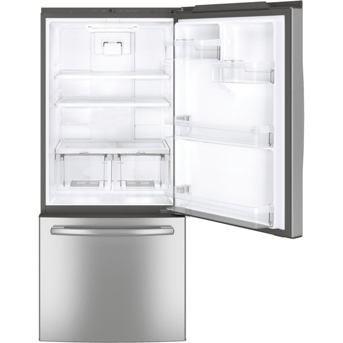 GE 20.9 Cu. Ft. Bottom Mount Refrigerator Fingerprint Resistant Stainless Steel - GDE21DYRKFS