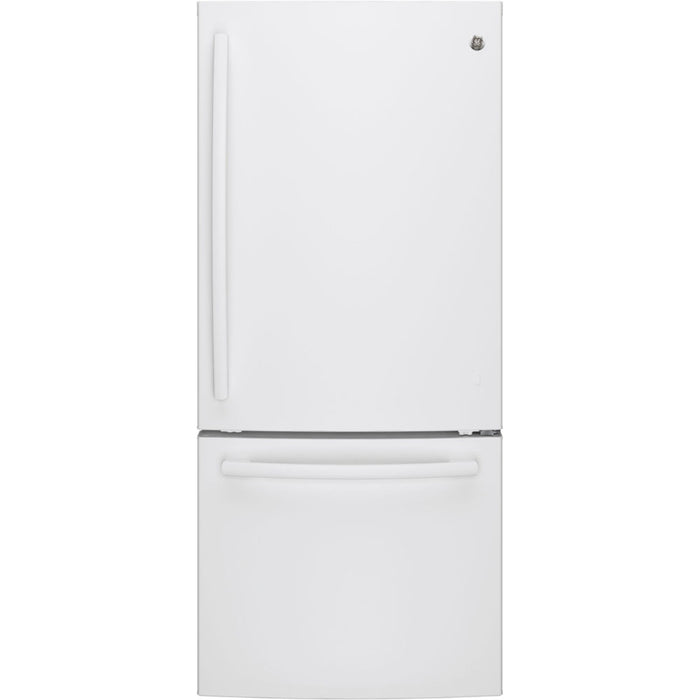 GE 20.9 Cu.ft. Bottom Freezer Refrigerator White GBE21AGKWW