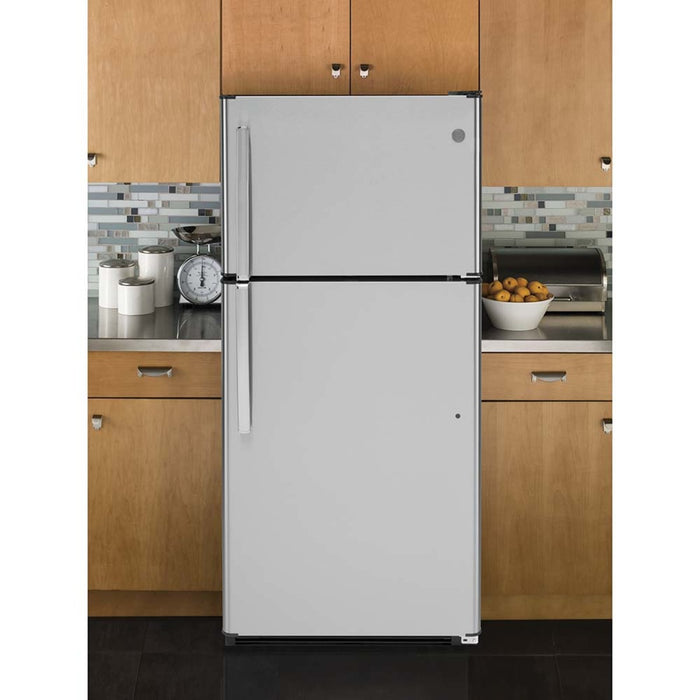 GE® 18 Cu. Ft. Top-freezer Refrigerator Stainless Steel - GTS18FSLKSS