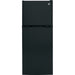 GE 11.55 Cu.ft. Top Freezer Refrigerator in Black with model number GPE12FGKBB.