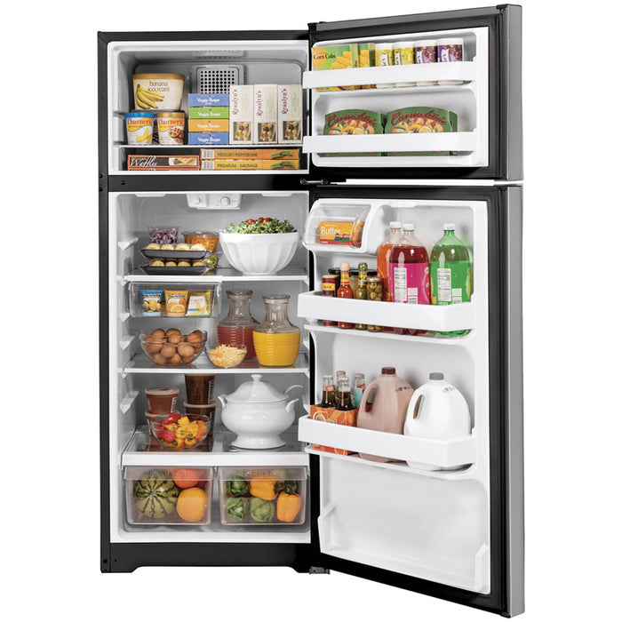 GE Energy Star® 16.6 Cu. Ft. Top-freezer Refrigerator Stainless Steel - GTE17GSNRSS