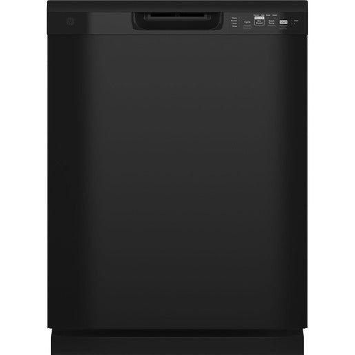 Image of GE 24 inches Built-in Front Control Dishwasher in Black with model number GDF511PGRBB.