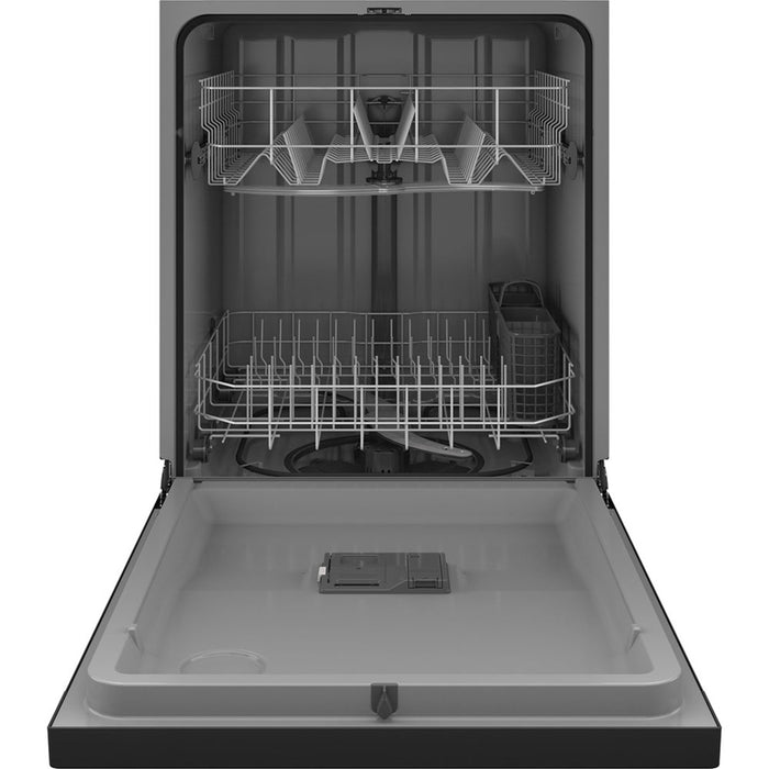 Image of GE 24 inches Built-in Front Control Dishwasher in Black model GDF511PGRBB.