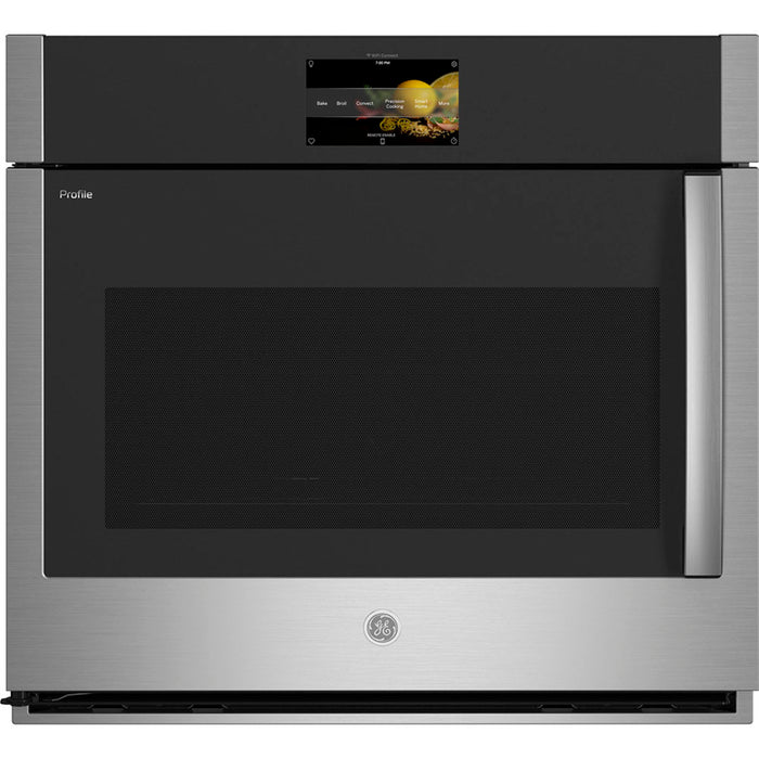 GE Profile 30" Built-in Convection Single Wall Oven With Left-hand Swing Doors - Stainless Steel PTS700LSNSS