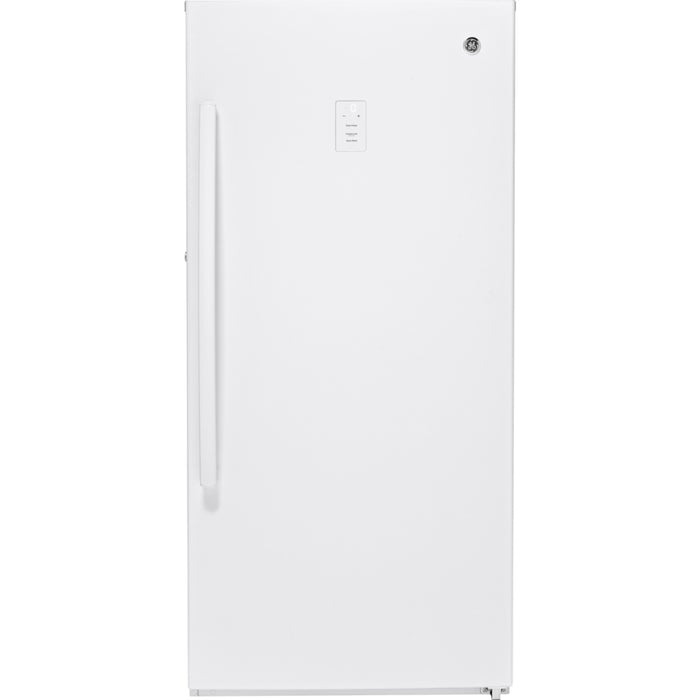 GE 14.1 Cu. Ft. Frost Free Upright Freezer White FUF14DLRWW