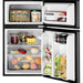 GE 3.1 Cu. Ft. Double Door Compact Refrigerator in Stainless Steel.