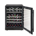 Marathon 24 inches Built-in Black Steel Dual Zone Wine Cooler - MWC56-DBLS: A sleek and efficient wine cooler designed for dual-zone temperature control.