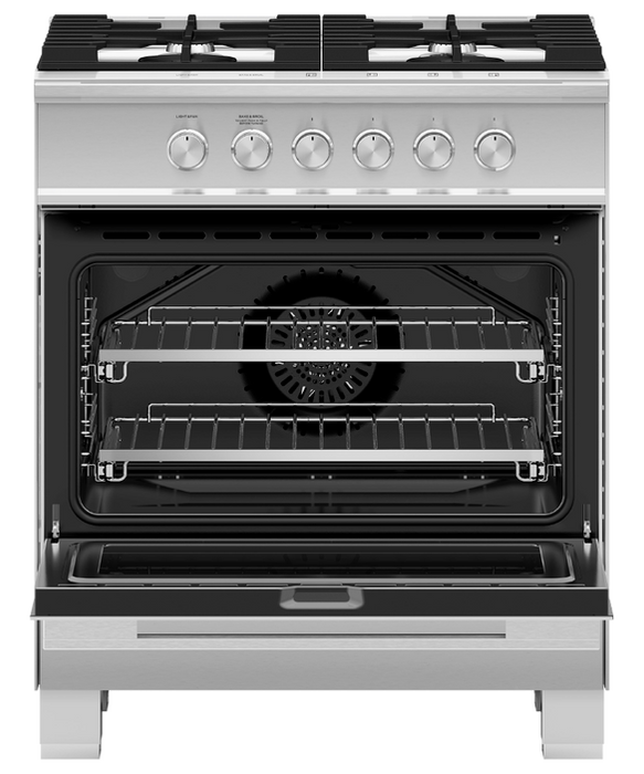 CLEARANCE FISHER PAYKEL 30" Series 7 Contemporary 4 Burner Gas Range OR30SDG4X1
