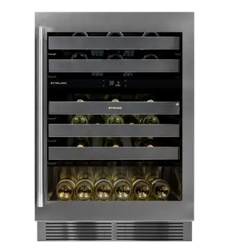 Stirling 24" Dual Zone Wine Cooler - S4-D200SS, Stainless Steel Trim Package