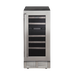 Marathon 15 inches Built-in Stainless Steel Dual Zone Wine Cooler, model MWC28-DSS.