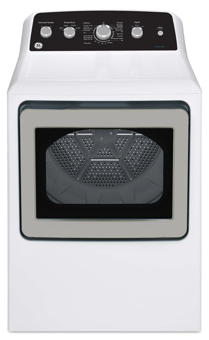 GE GTD49EBMRWS Electric Dryer, 7.2 cu. ft. Dryer Capacity, 4 Temperature Settings, Steel Drum, White colour
