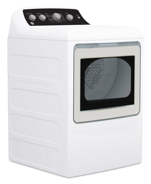 GE GTD49EBMRWS Electric Dryer, 7.2 cu. ft. Dryer Capacity, 4 Temperature Settings, Steel Drum, White colour