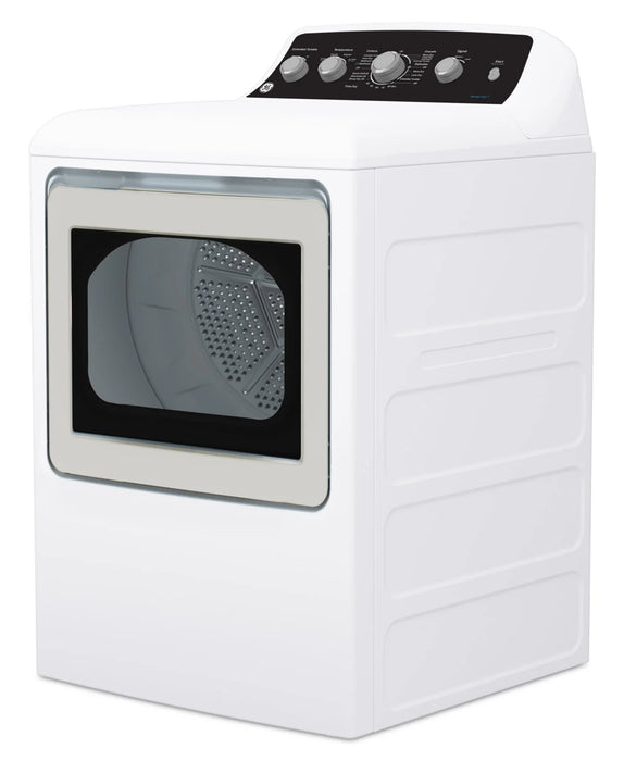 GE GTD49EBMRWS Electric Dryer, 7.2 cu. ft. Dryer Capacity, 4 Temperature Settings, Steel Drum, White colour