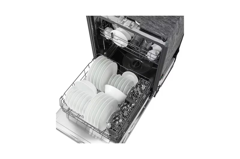 LG LDNFC33LS FlushFit™ Dishwasher | 48 dB, SteamAssist™, AutoVentDry™, 3rd Rack, Floor Status Indicator, Front Control, Stainless