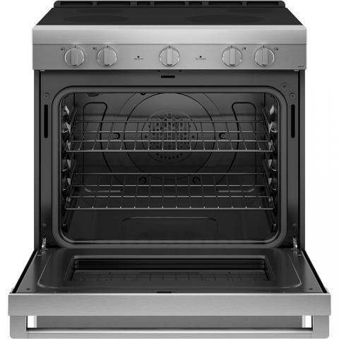 Haier Stove/oven QCSS740RNSS stainless steel electric range with convection cooking.