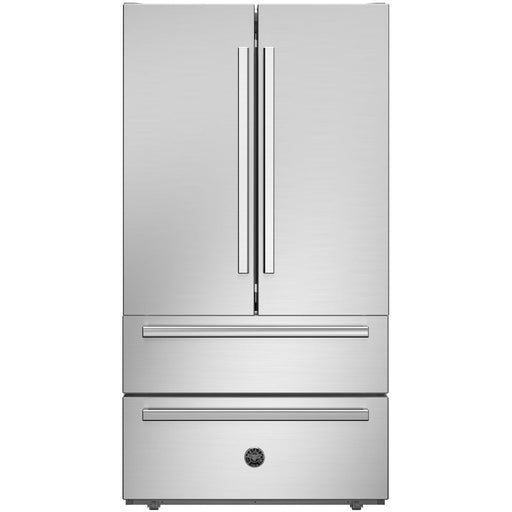 Bertazzoni Refrigerator REF36FDFIXNV in stainless steel finish with French doors.